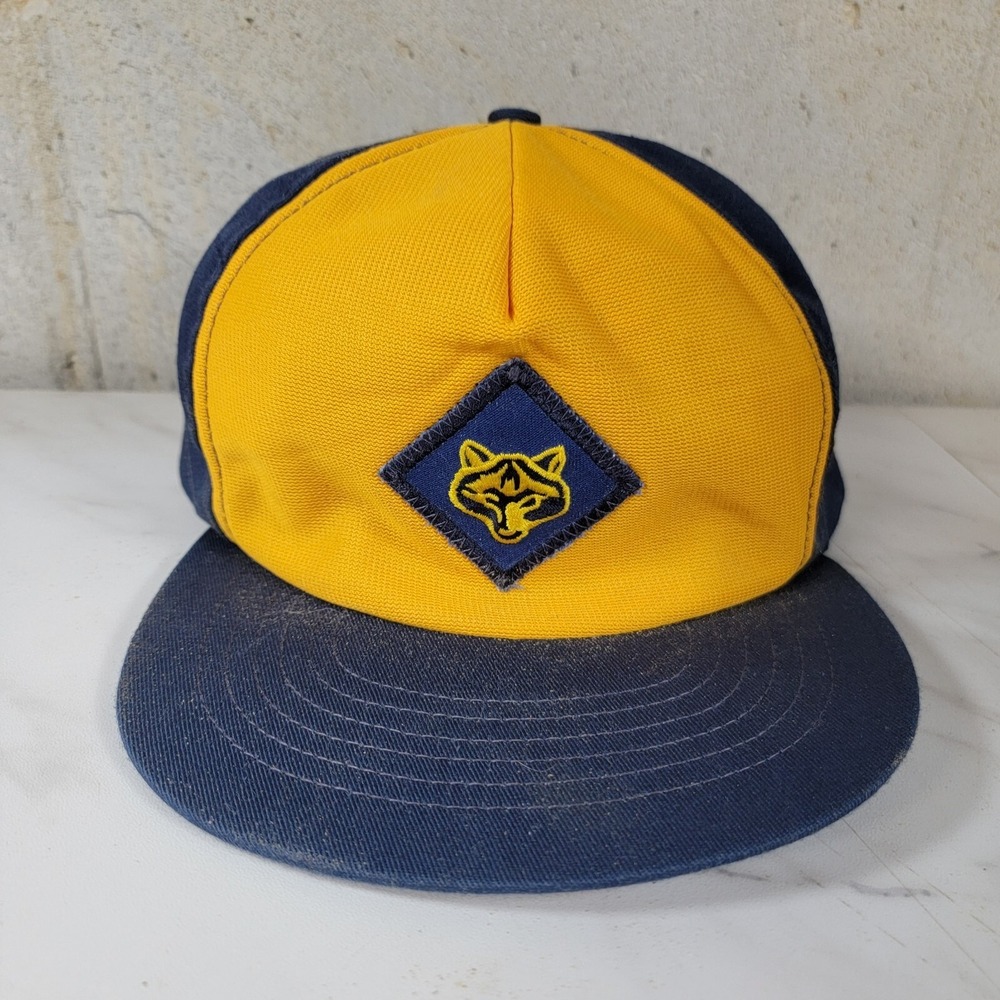 Vintage Cub Scouts‎ Boy Scouts of America Wolf Hat Cap Snapback Adjustable